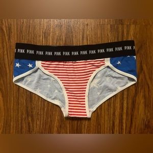 NWOT Victoria’s Secret PINK American Flag Women’s Underwear XS